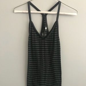 Black and Grey Striped Tank